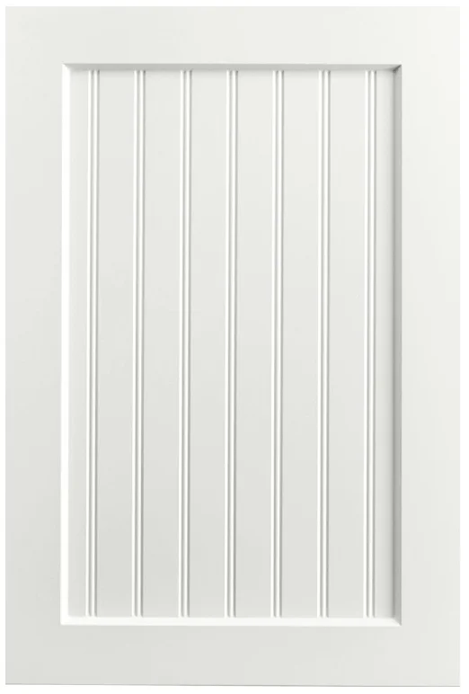 Beadboard Shaker door rendered in nuWhite