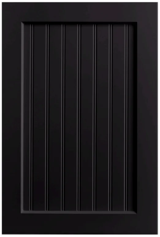 Beadboard Shaker door rendered in Pitch Black