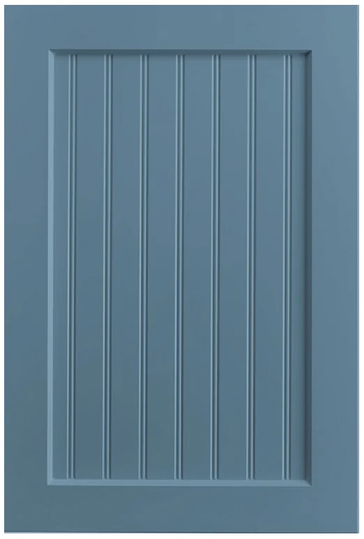 Beadboard Shaker door rendered in Sable Blue
