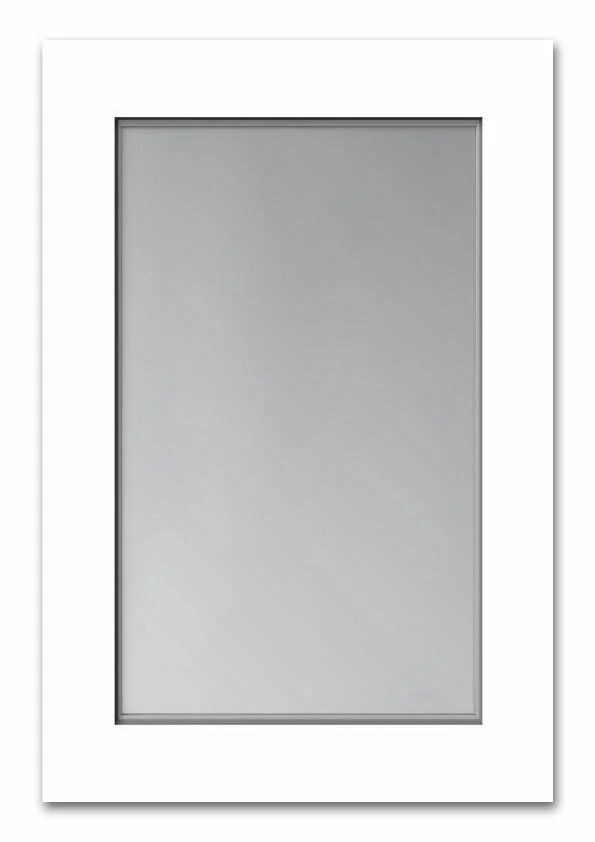 Glass Shaker door rendered in nuWhite