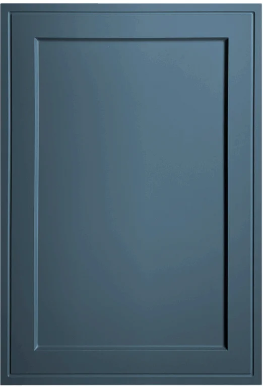 Inset Shaker door rendered in Sable Blue