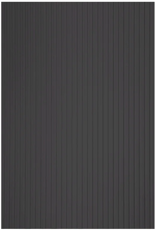 Reeded Slab door rendered in Pitch Black