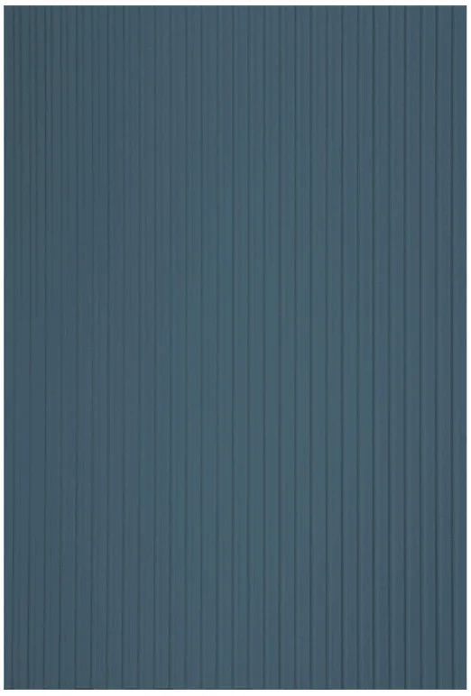 Reeded Slab door rendered in Sable Blue