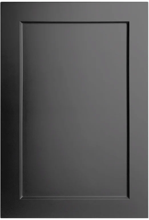 Shaker door rendered in Pitch Black