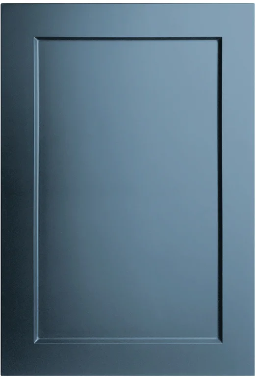 Shaker door rendered in Sable Blue